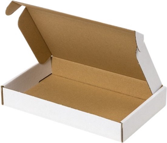 ONLY BOXES 25 stuks kartonnen dozen voor het verzenden van pakketten, versterkt enkel kanaal, opbergdoos, afmetingen: 31 x 22 x 15 cm, kartonnen doos met klep
