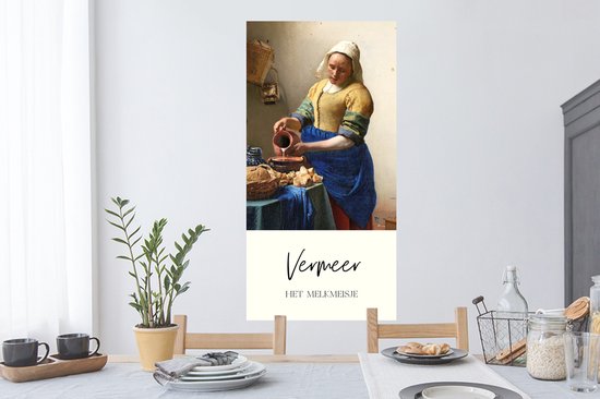 Stickers muraux - Art - Melkmeisje - Vermeer - 60x120 cm - Feuille adhésive