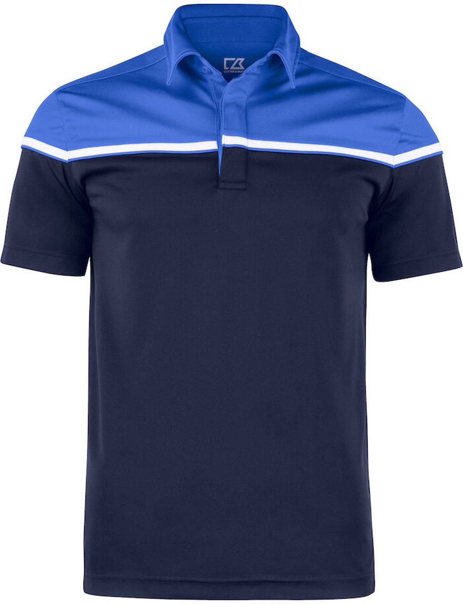 Cutter & Buck Seabeck Polo Heren 354428 - Dark Navy/ Royal Blauw - XL