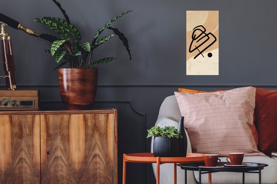 Stickers muraux - Film autocollant - Zwart - Design - Marron - 20x40 cm - Film adhésif - Stickers muraux muraux Chambre d'enfant - Papier peint autocollant - Papier peint autocollant - Film autocollant