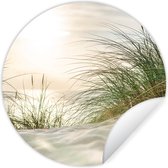 Cercle de papier peint - Dunes sur la mer des Wadden - ⌀ 30 cm - Cercle mural - Autocollant - Sticker papier peint