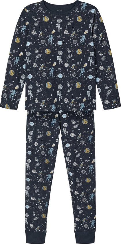 Name it jongens pyjama - Space - 104 - Blauw