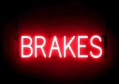 BRAKES - Lichtreclame Neon LED bord verlicht | SpellBrite | 61 x 16 cm | 6 Dimstanden - 8 Lichtanimaties | Reclamebord neon verlichting