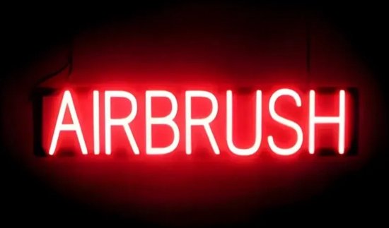 AIRBRUSH - Lichtreclame Neon LED bord verlicht | SpellBrite | 74 x 16 cm | 6 Dimstanden - 8 Lichtanimaties | Reclamebord neon verlichting