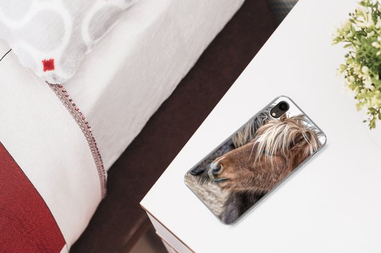 Coque iPhone XR - Paarden - Nature - Macro - Coque de téléphone en Siliconen