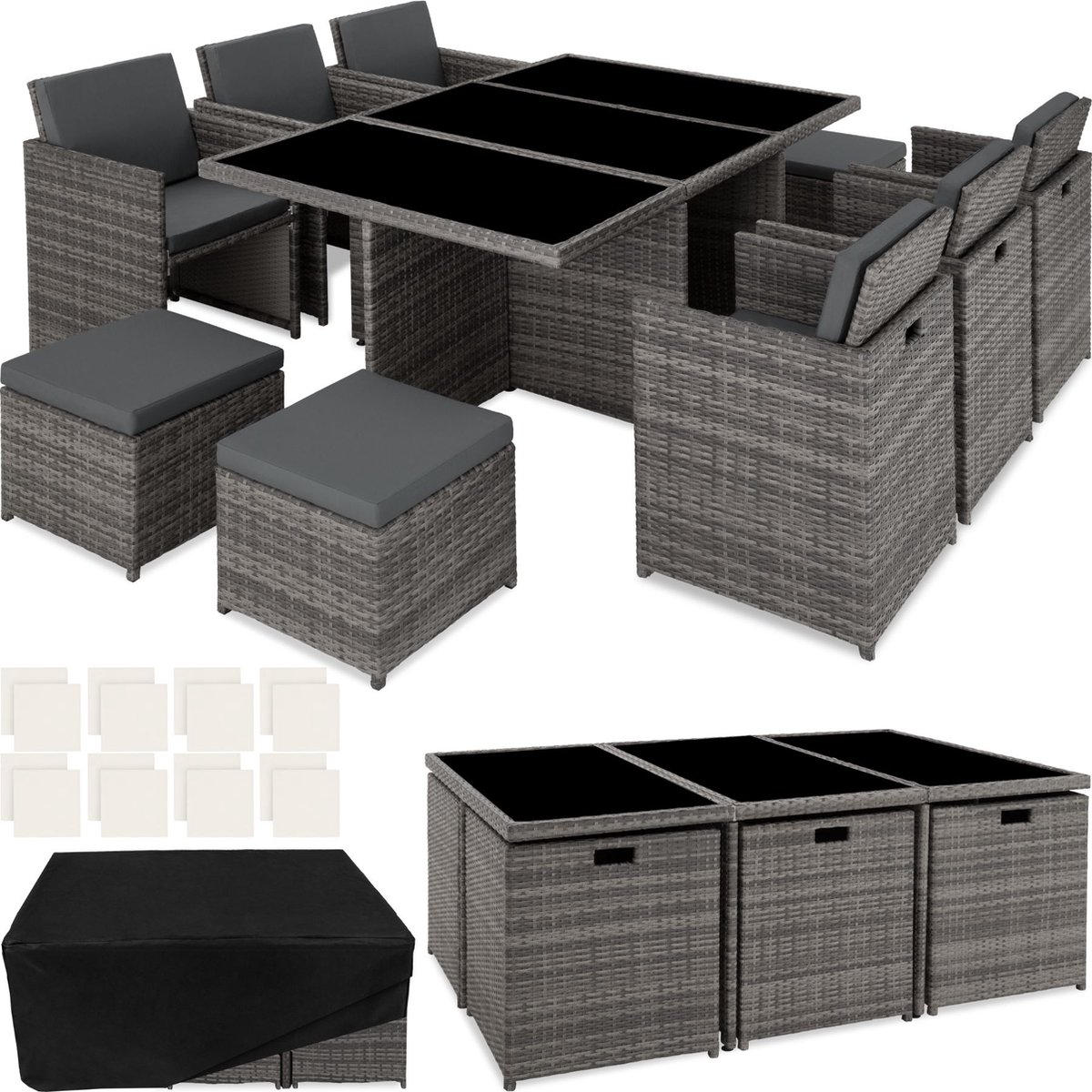 tectake tectake Wicker Loungemeubelset - afbeelding 2