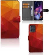 Book Case geschikt voor Geschikt voor Motorola Moto G54 Polygon Red