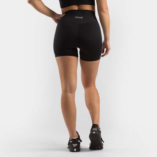 ZEUZ Korte Sport Legging Dames High Waist - Sportkleding & Sportlegging Squat Proof voor Fitness & Crossfit - Hardloopbroek, Yoga Broek - 70% Nylon & 30% Elastaan - Zwart - Maat M van Merkloos — afbeelding 3