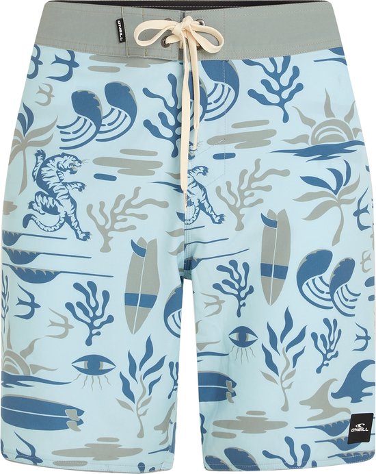 O'Neill Boardshorts pour hommes Short de bain long Mysto Scallop 20" Print Blauw - Taille 30