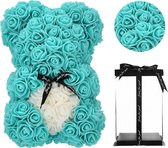 Rozenbeer - Licht Blauw - Rose Bear - Rose Teddy - Valentijn - Moederdag - Rozen Teddy Beer