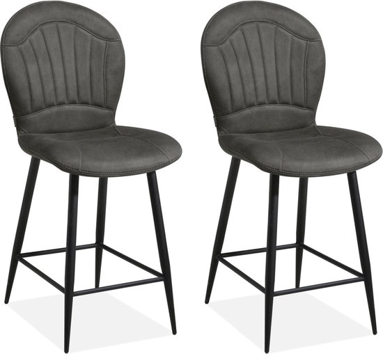 MX Sofa Barstoel Sprint - Antraciet (set van 2 stoelen)