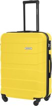 Koffer, ABS-materiaal, cijferslot, flexibele handgreep, 360 graden wielen, 360 graden wielen, geel, koffer