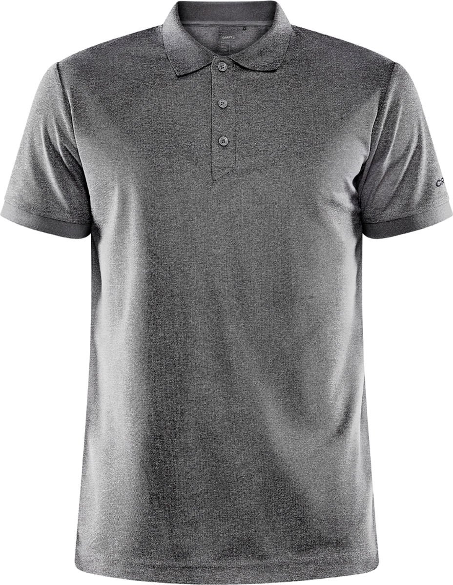 Craft Unify Polo Heren - Donkergrijs Gemeleerd | Maat: XS