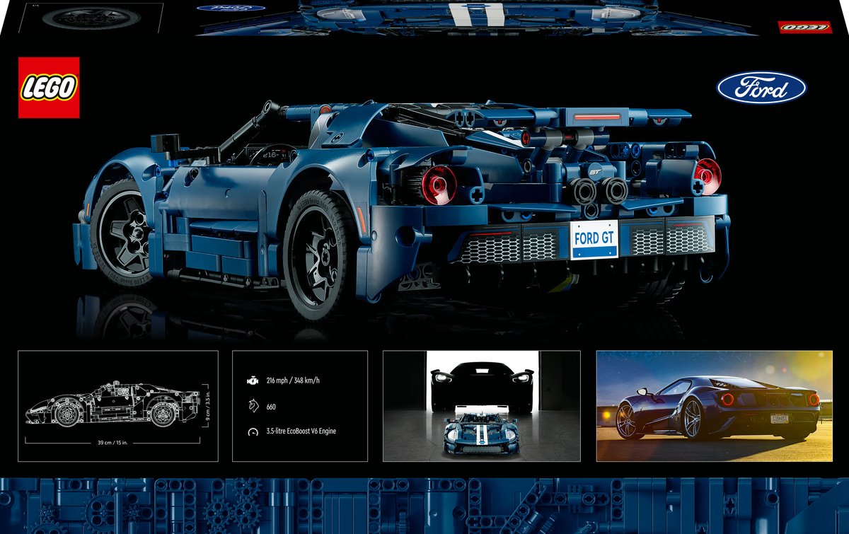 LEGO Technic 2022 Ford GT Auto Supercar Modelbouwpakket voor Volwassenen - 42154 — afbeelding 23