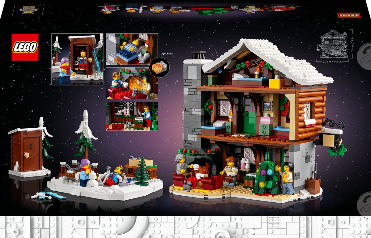 LEGO 10325 Icons Skihut Modelhuis Bouw en Decoratie Set — afbeelding 9
