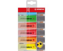 STABILO BOSS ORIGINAL - Markeerstift - Hoogste Kwaliteit - Etui Met 6 Kleuren