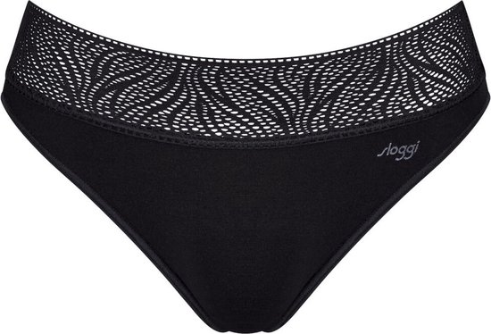 Sloggi 2-pack Menstruatie ondergoed - period pants tai light - XL - Zwart.