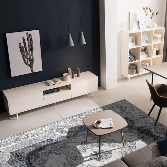 Calore Tapijten voor de woonkamer, modern, zacht groot vloerkleed voor woonkamer, slaapkamer, tapijt, laagpolig antislip tapijt, recht lijnpatroon (abstract grijs/wit/zwart, 80 x 120 cm
