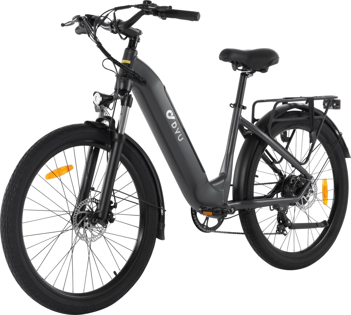 DYU C1 opvouwbare e-bike 250 watt motorvermogen topsnelheid 25 km/u Fat tire 26’’ banden 7 versnellingen