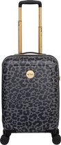 MŌSZ Koffer handbagage / Trolley / Reiskoffer / Koffers - 55 x 35 x 20 cm - Lauren- Parterprint Zwart (incl QR kofferlabel)