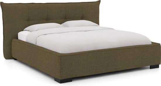 Goossens Bedframe Bolzano Limited Edition, 180 x 210 cm Stof Mine army 14