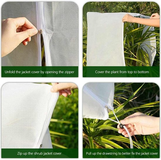 Nature Boombeschermers 4 stuks - Plantbescherming - Zwart - 70x9.5x4 cm