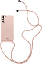 SoSeven, Hoesje Geschikt voor Samsung Galaxy S21 SMOOTHIE CORD, Roze