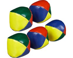 jongleerballen - set van 5 - Ø 6,5 cm - PVC - zand - professioneel - beginner