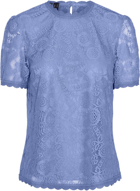 PIECES PCOLLINE SS LACE TOP NOOS Dames Tanktop - Maat XS