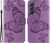 Coverup Butterfly Book Case - Convient pour Samsung Galaxy A55 Case - Violet