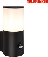 TELEFUNKEN - LED wandlamp - 322305TF - Bewegingsmelder - Schemersensor - IP44 - Verwisselbare lamp - 30 seconden lichtduur - 24 x 13,5 x 10,5 cm - Zwart