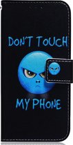 Don't touch agenda book case hoesje Telefoonhoesje geschikt voor Samsung Galaxy A25 5G