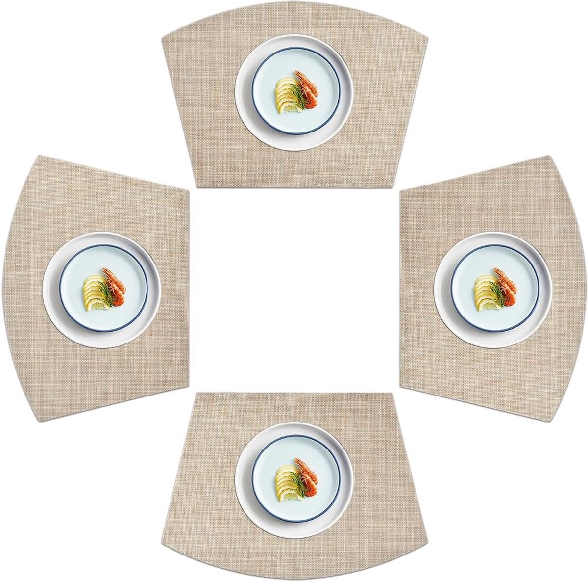Wolf dansen onder de maan placemats, tafelplacemats hittebestendig, dikke tafelmat, antislip placemat