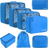 Cubes d'emballage 8 pièces, sacs à vêtements, cubes d'emballage, cubes d'emballage, ensemble de valises pour vacances et voyages, cubes de voyage organisateur de valise, système d'organisation de valise