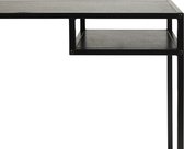 Lifa Living - Industrieel Bureau - Zwart - Metaal - MDF - met Onderblad - Strak Design - 100 x 36 x 76 cm