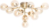 QAZQA bianca - Plafonnier Art Deco - 12 lumières - Ø 60 cm - Bronze - Salon | Chambre à coucher | Cuisine