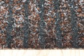 Prima vloerkleden - Deurmat / Schraapmat Ribbel donker bruin zwart 60x80 antislip