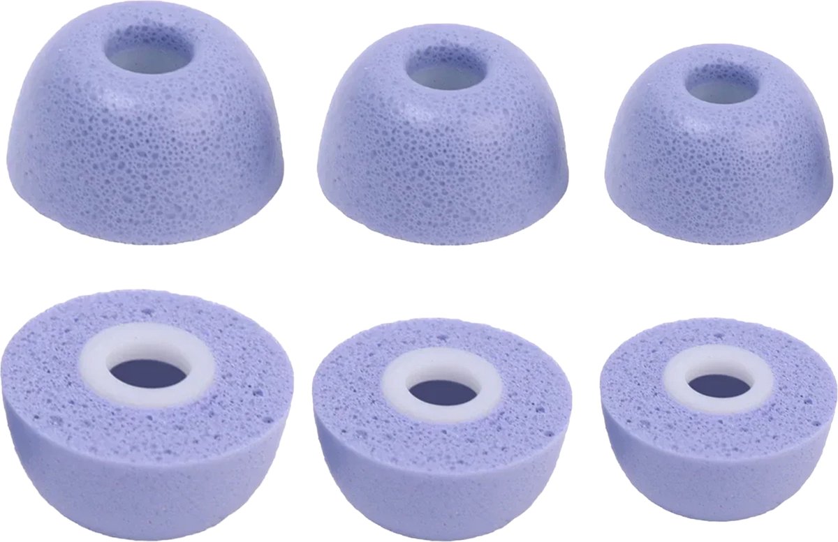 Ibley foam oortips voor Samsung Galaxy Buds 2 Pro paars - Foam Earplug - S/M/L formaat - 3 paar - 3 maten