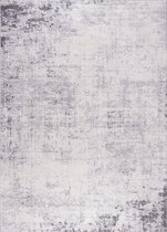 SURYA Vloerkleed - Woonkamer, Slaapkamer - Modern Abstract Tapijt ALIX - Wit/Grijs - 140x200 cm