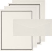 Belle Vous Schrijf Papier met Enveloppen (72 Stuks) – 48 Premium Brief Formaat Vellen, 24 Enveloppen – Vintage Papier Set voor Uitnodigingen, Brieven Schrijven, Bedankbrieven en Meer