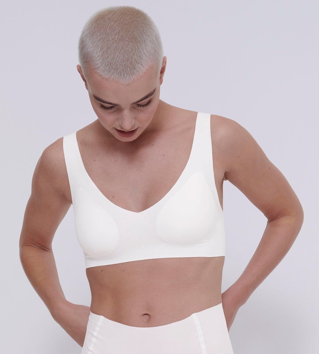 Sloggi ZERO Feel 2.0 Bralette Dames Beha - SILK WHITE Wit