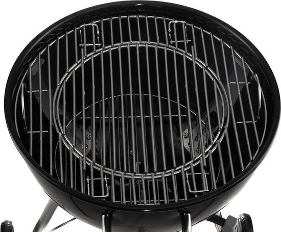 Mustang Gourmet Kettle Houtskoolbarbecue - Ø 43,5 cm - Compacte BBQ met thermometer, RVS grillrooster, asopvang en wielen - Voor tuin, of camping - Stijlvol geëmailleerd staal van Merkloos — afbeelding 2
