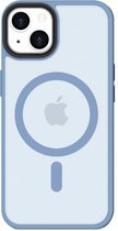 iPhone 14 Plus hoesje Transparant Mat Licht Blauw geschikt voor MagSafe - 6,7 inch