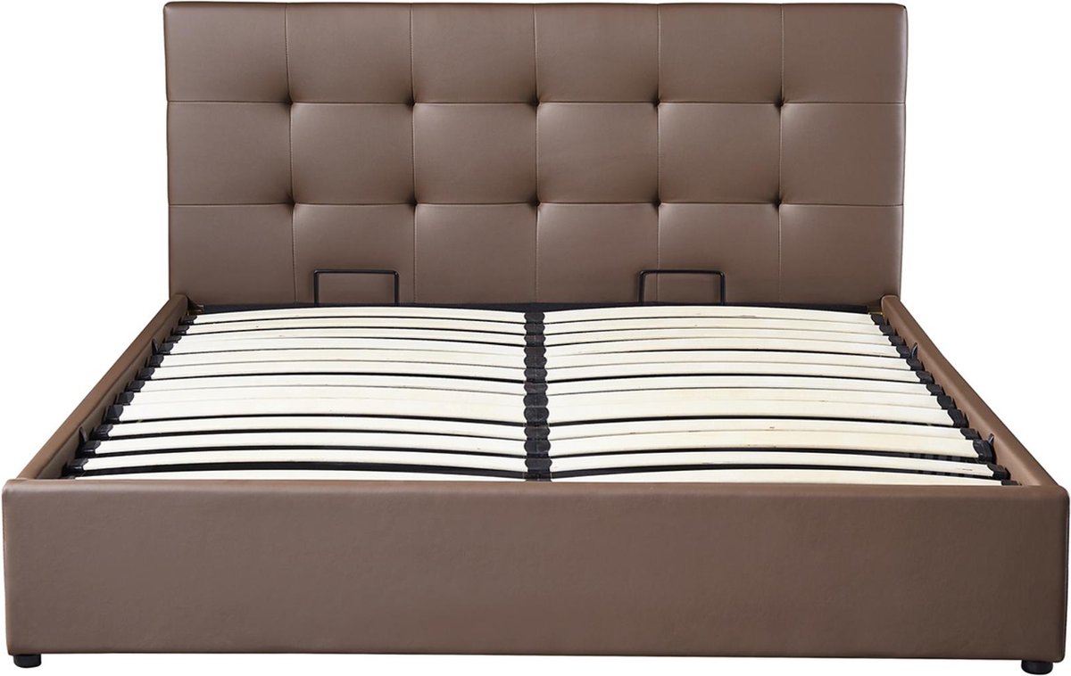 Rousseau - Gecapitonneerd bed 'Porto - 160x200 - Taupe