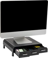 PC, laptop, IMAC monitorstandaard en bureau-organizer, 32,7 x 34,2 x 6,9 cm, zwart