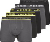Jack & Jones Heren Boxershorts Trunks JACSPEED Zwart/Grijs 5-Pack - Maat XXL