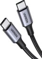 UGREEN 5A Gevlochten USB-C naar USB-C Kabel 100W Fast Charge 2M Zwart