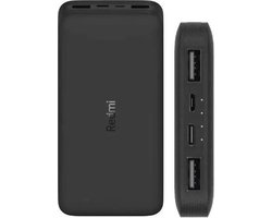 20000mAh Redmi 18W Fast Charge Power Bank - 20000mAh - 18W Snelladen - Dubbele USB-A-uitgang - Zwart