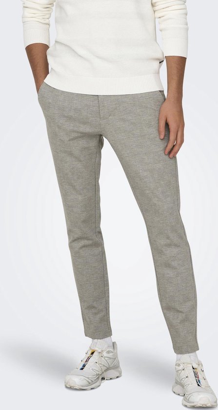 Only & Sons Broek Onsmark Slim Check 020919 Pant Noos 22028113 Chinchilla Mannen Maat - W32 X L30