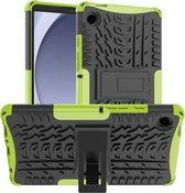 Rugged Kickstand Back Cover - Geschikt voor Samsung Galaxy Tab A9 Hoesje - Groen